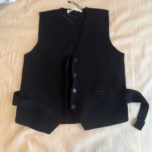 Zara Black Knit Vest top size small
